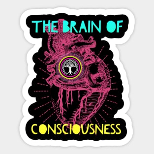 Brain of Consciousness Living From The Heart Tree of Life 5D Ascension Graphic Sticker